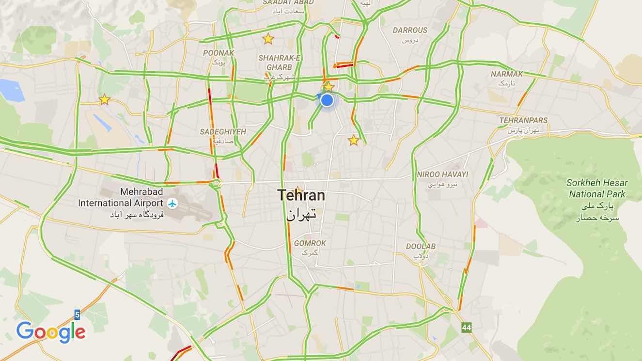 Google Traffic for Iran